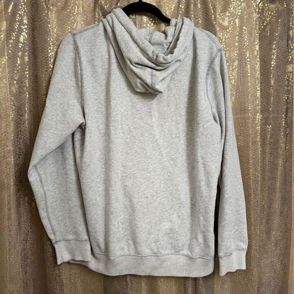 Abercrombie & Fitch Soft Fleece Gray Logo Pullover Hoodie Sweater Medium - Picture 2 of 5